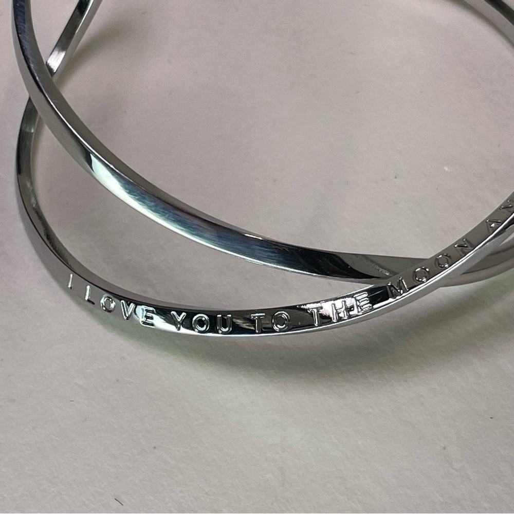 Infinity Cuff Bracelet with “I love you to the moon and back” print. - Picture 3 of 7